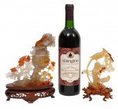 2 CHINESE AGATE BIRD CARVINGSC