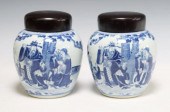 (2) CHINESE BLUE AND WHITE POR
