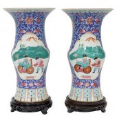 (2) CHINESE BLUE-GROUND FAMILL