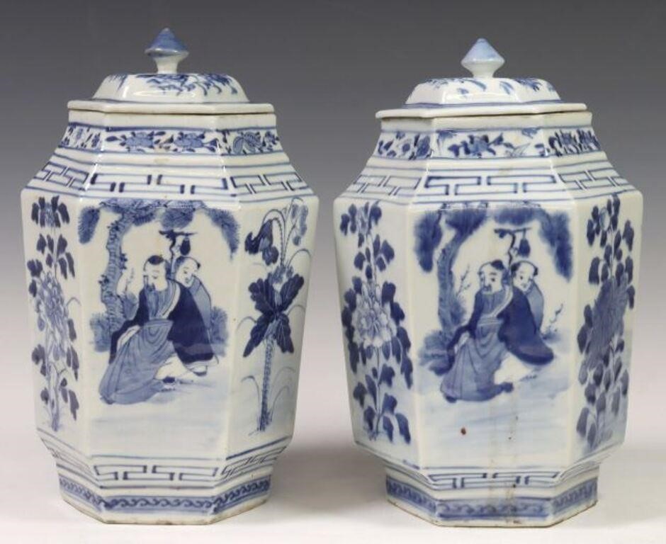 (2) CHINESE BLUE & WHITE