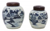 (2) CHINESE BLUE & WHITE PORCE