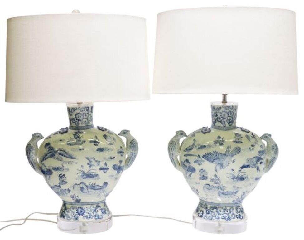 (2) CHINESE BLUE & WHITE