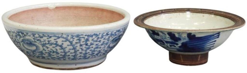 (2) CHINESE BLUE & WHITE