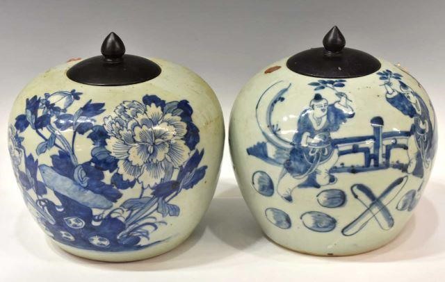 (2) CHINESE BLUE & WHITE
