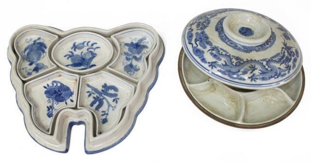 (2) CHINESE BLUE & WHITE
