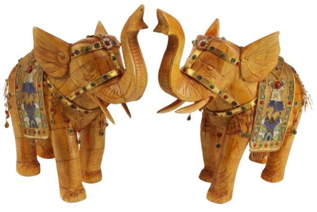 (2) CHINESE BONE TILED &