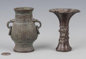 2 CHINESE BRONZE VASES1st item