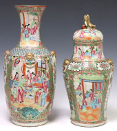 (2) CHINESE CANTON ROSE PORCEL
