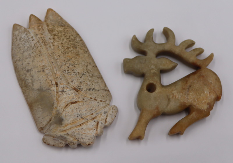 (2) CHINESE CARVED ARCHAIC STYLE?
