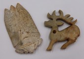 (2) CHINESE CARVED ARCHAIC STY
