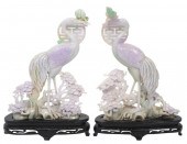 2 CHINESE CARVED BICOLOR JADE