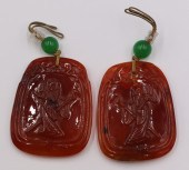 (2) CHINESE CARVED CARNELIAN P