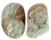 (2) CHINESE CARVED NEPHRITE JA