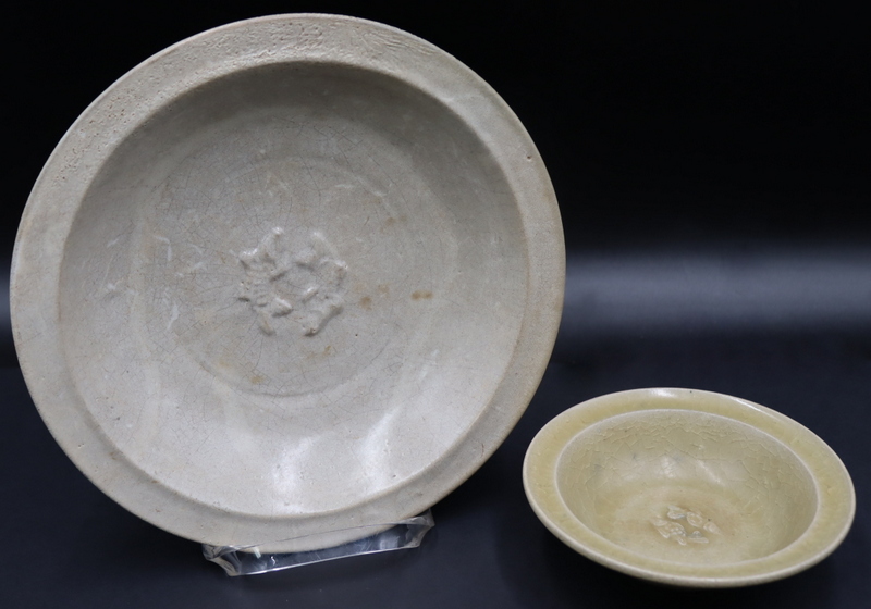 (2) CHINESE CELADON CRACKLE GLAZE