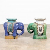 2 CHINESE CERAMIC ELEPHANT GAR