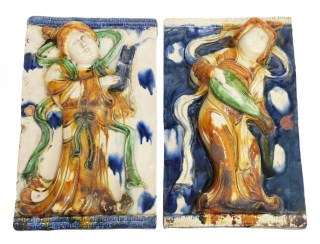 (2) CHINESE CERAMIC FIGURAL