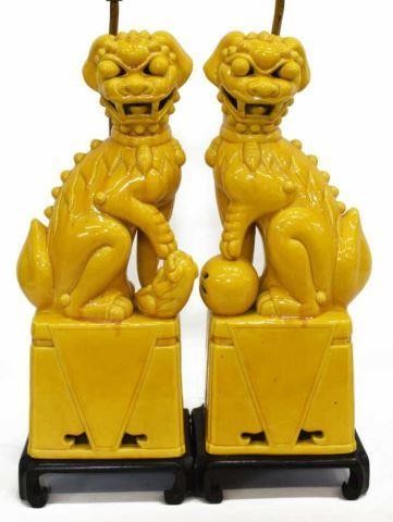 (2) CHINESE CERAMIC FOO LION