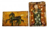 (2) CHINESE CERAMIC GLAZED REL