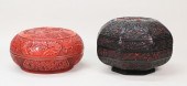 2 CHINESE CINNABAR & LACQUER B