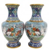 (2) CHINESE CLOISONNE ENAMEL C