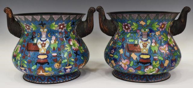 (2) CHINESE CLOISONNE ENAMEL