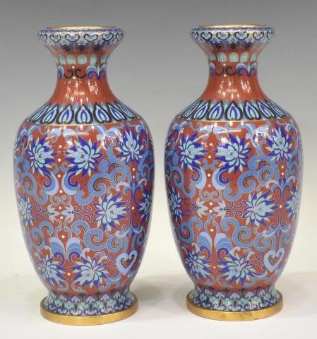 (2) CHINESE CLOISONNE ENAMEL GARLIC