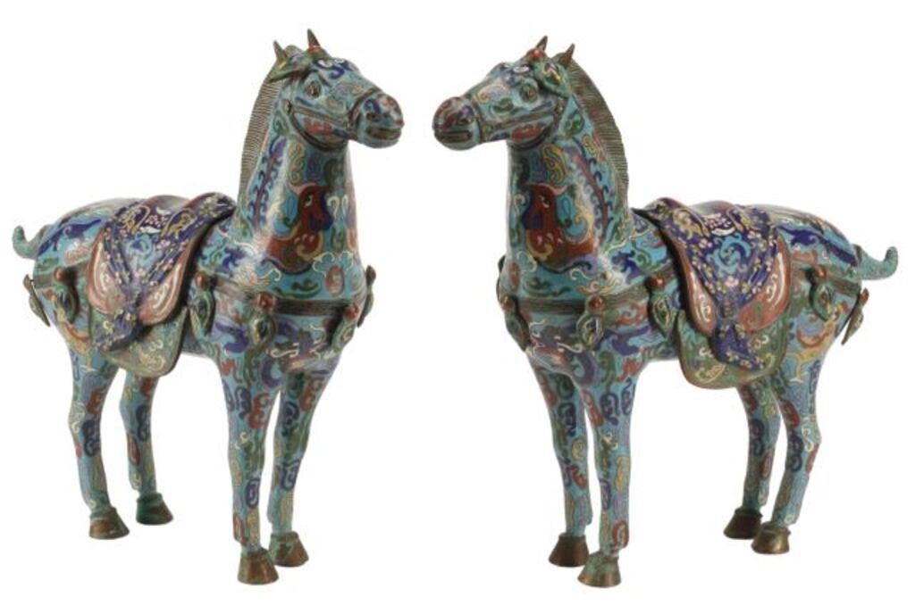 (2) CHINESE CLOISONNE ENAMEL