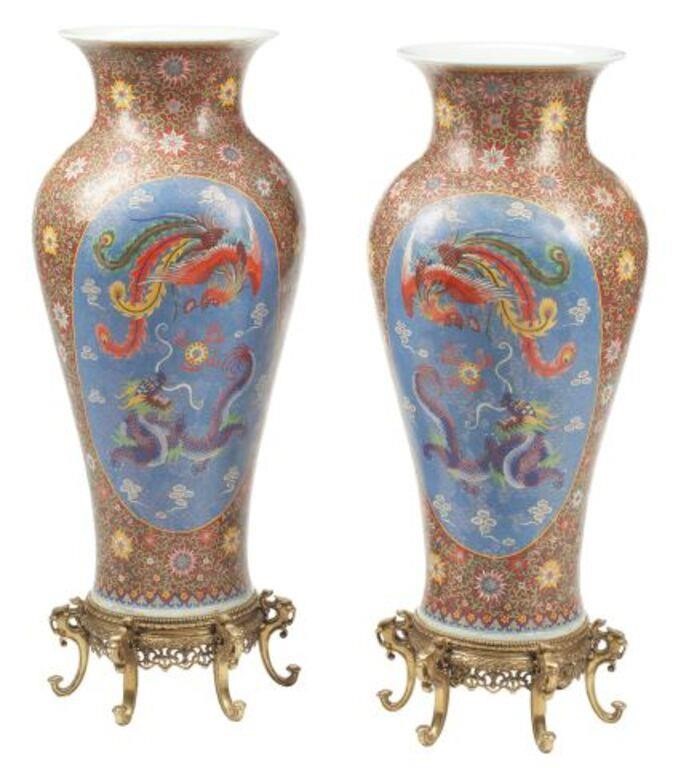 (2) CHINESE CLOISONNE OVER