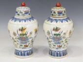 (2) CHINESE DOUCAI PORCELAIN L