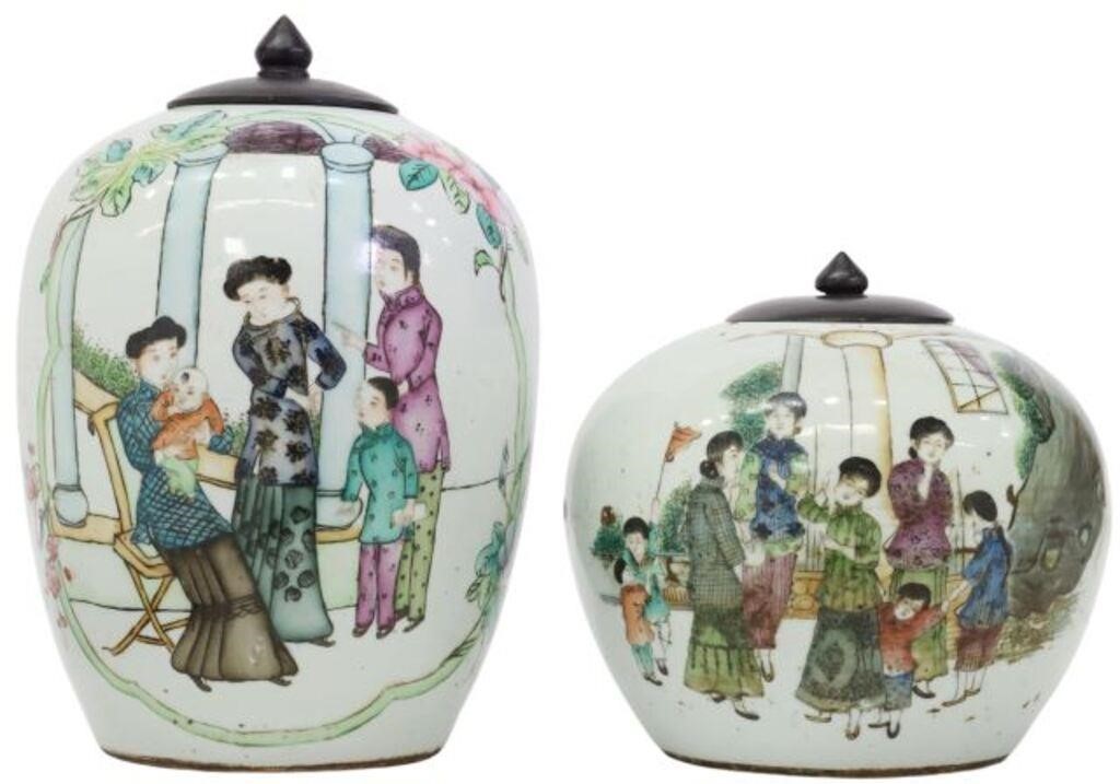 (2) CHINESE ENAMELED PORCELAIN