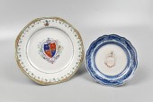 2 CHINESE EXPORT ARMORIAL PLAT