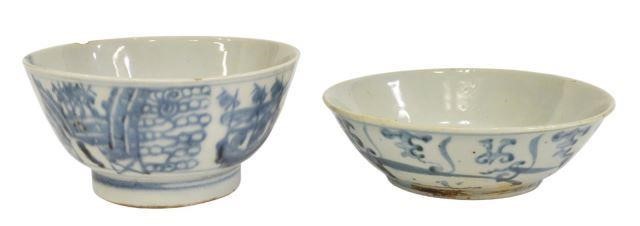 (2) CHINESE EXPORT BLUE & WHITE