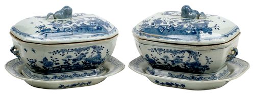 (2) CHINESE EXPORT STYLE BLUE &AMP;
