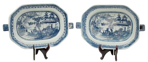 (2) CHINESE EXPORT STYLE BLUE &AMP;