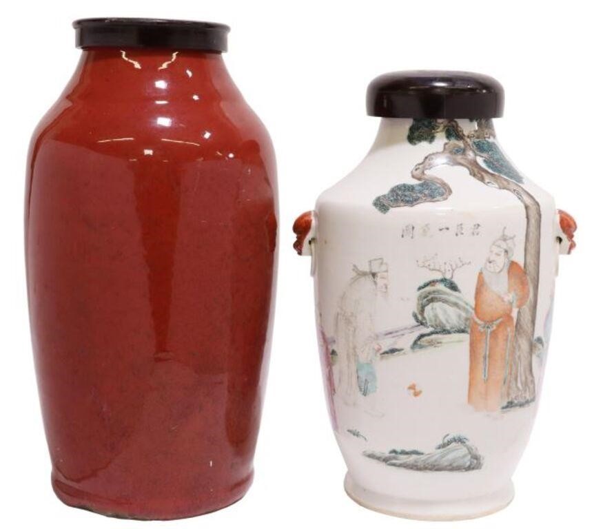 (2) CHINESE FAMILLE ROSE &