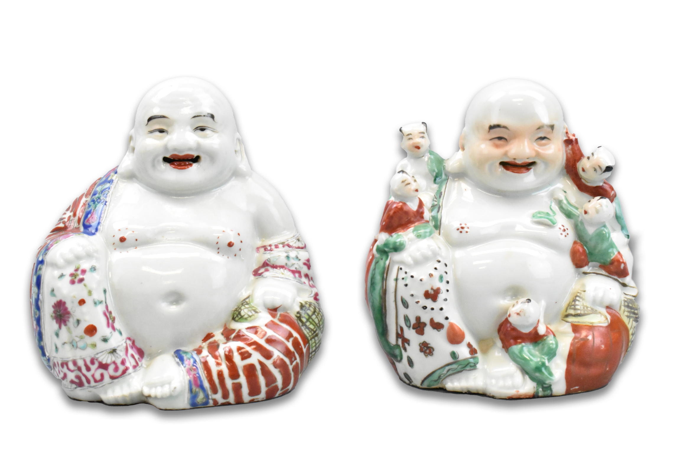 2 CHINESE FAMILLE ROSE BUDDHA
