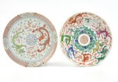 2 CHINESE FAMILLE ROSE DRAGON