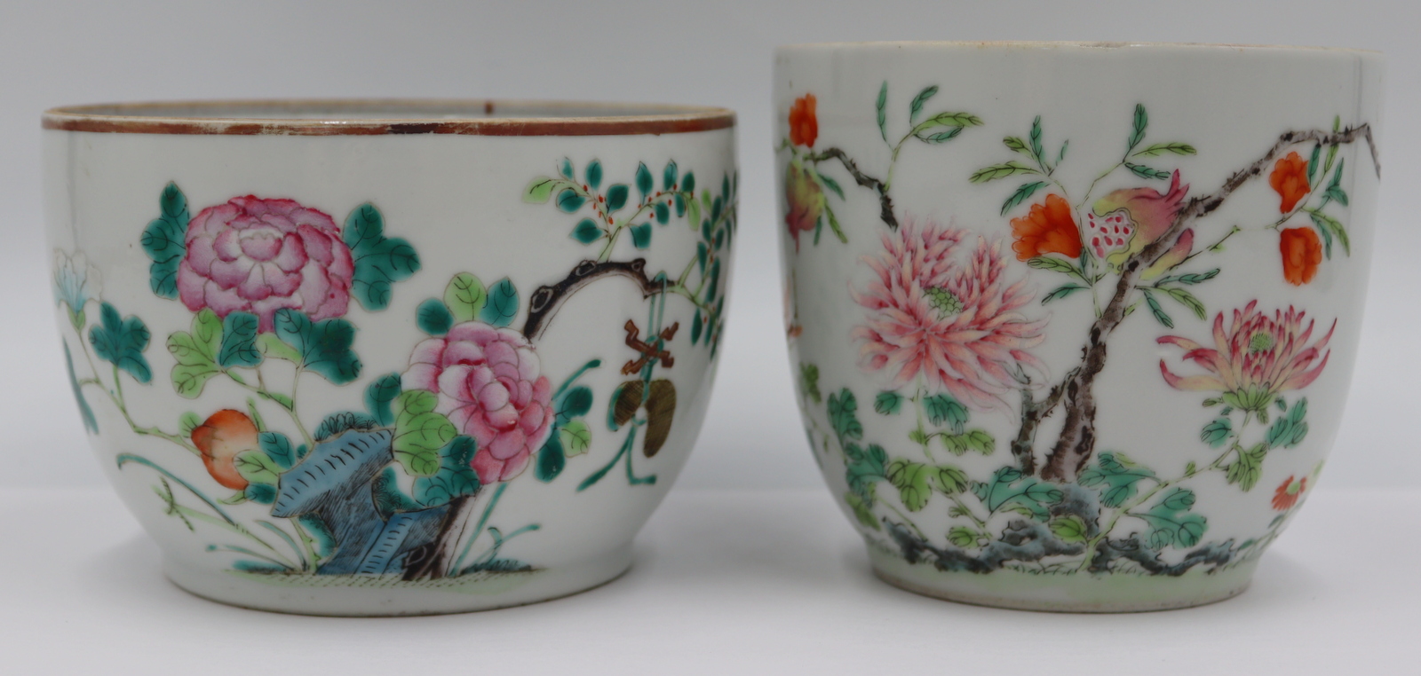 (2) CHINESE FAMILLE ROSE ENAMEL