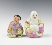 2 CHINESE FAMILLE ROSE FIGURE