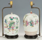 2 CHINESE FAMILLE ROSE GINGER