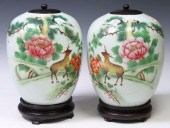 (2) CHINESE FAMILLE ROSE PORCE