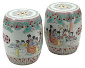 (2) CHINESE FAMILLE ROSE PORCE