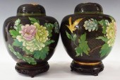 (2) CHINESE FLORAL CLOISONNE E