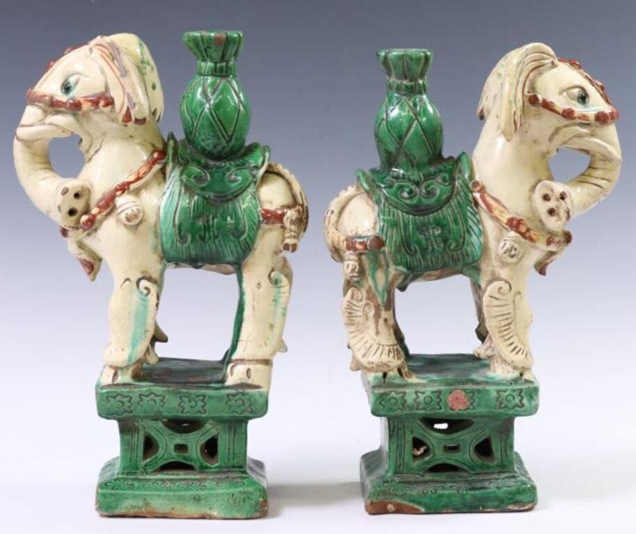 2) CHINESE GLAZED CERAMIC