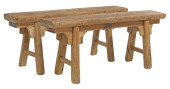 (2) CHINESE HARDWOOD SLAB-TOP