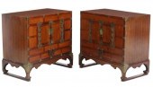 (2) CHINESE HARDWOOD STORAGE C