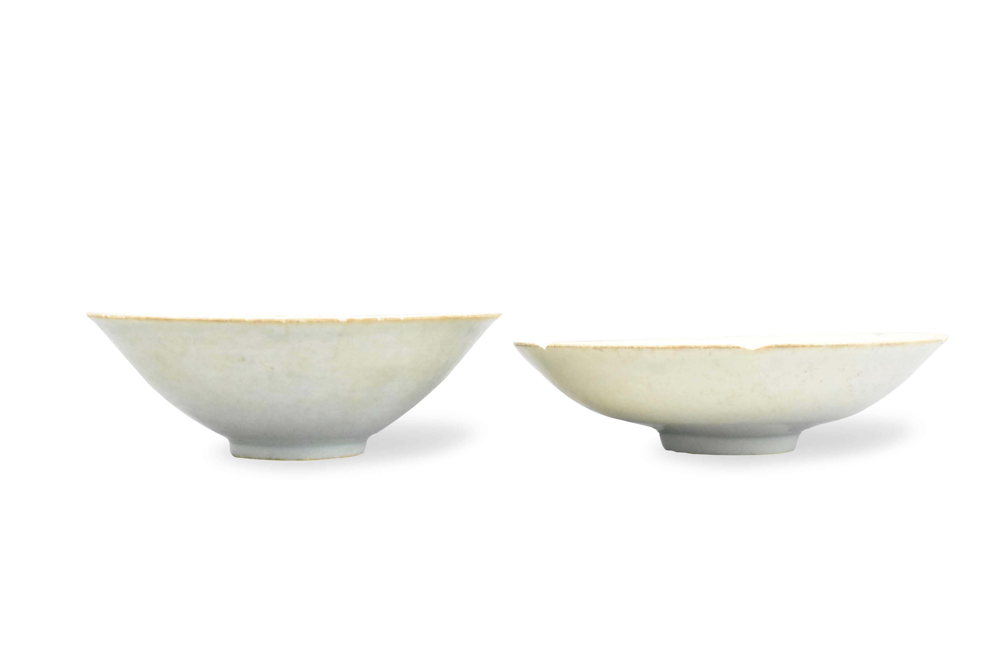 2 CHINESE HUTIAN WARE QINBAI GLAZED
