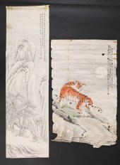 2 CHINESE INK PAINTING SCROLLS