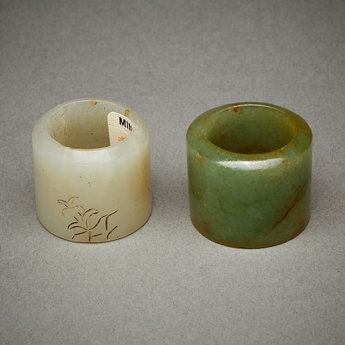 2 CHINESE JADE ARCHER'S