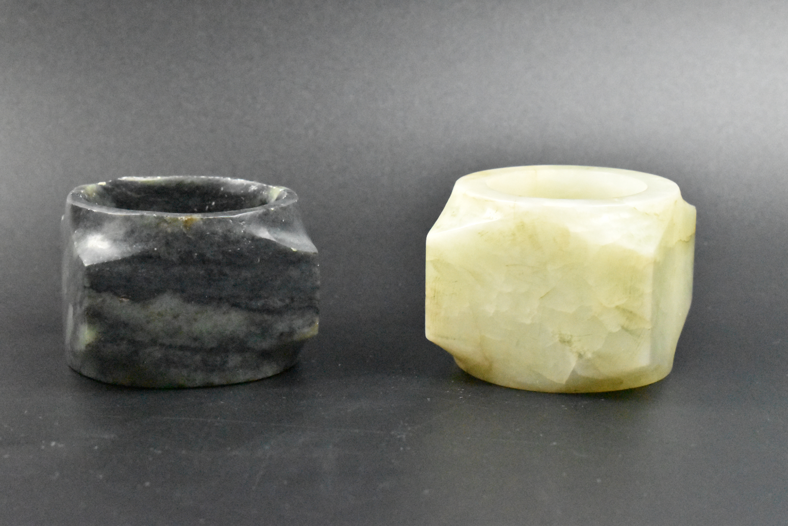 2 CHINESE JADE CARVED CONG ,QING